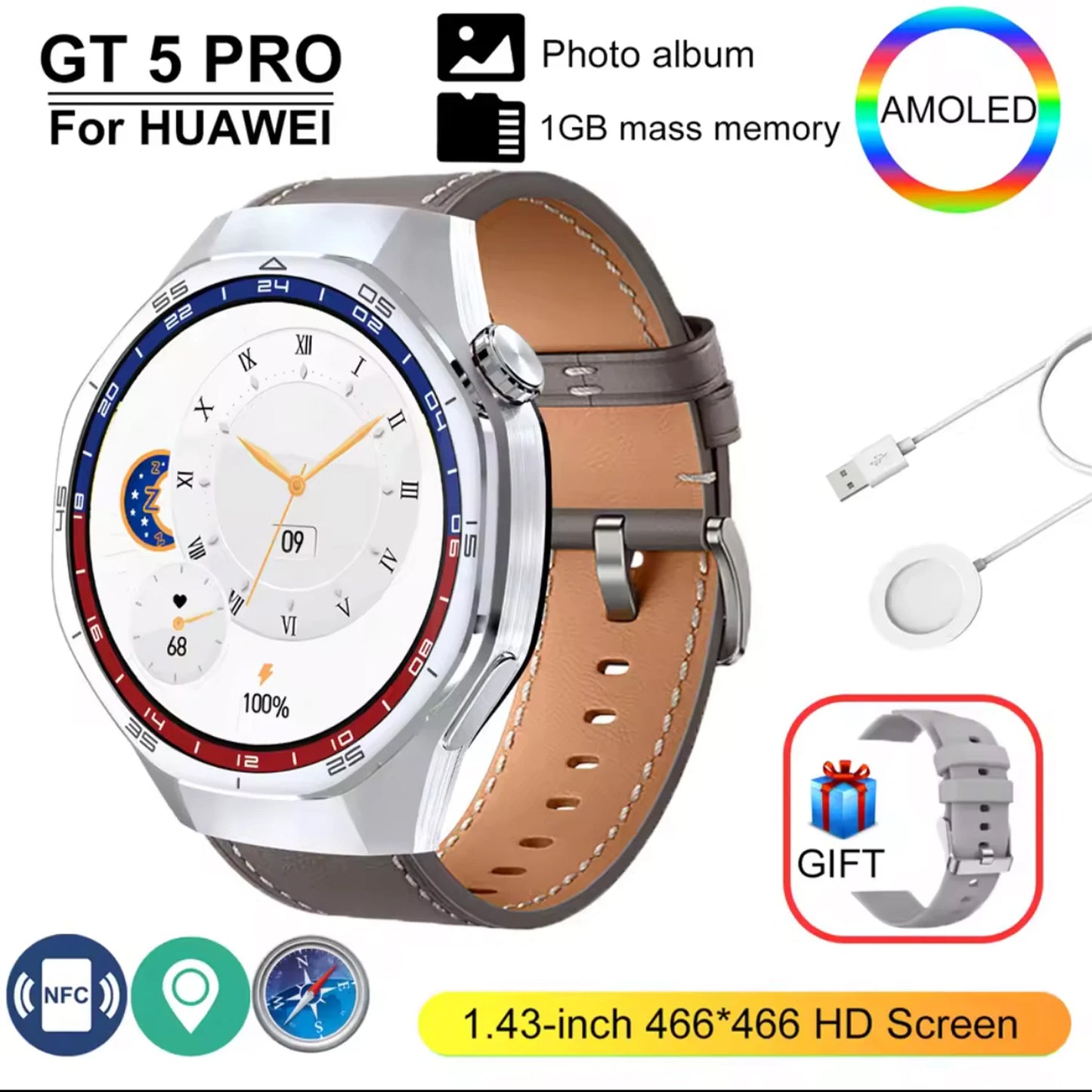 HT32 GT5 Pro – Smartwatch Premium