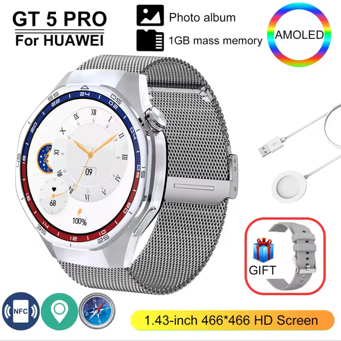 HT32 GT5 Pro – Smartwatch Premium