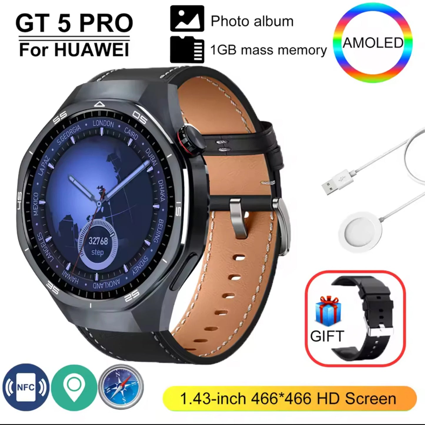HT32 GT5 Pro – Smartwatch Premium