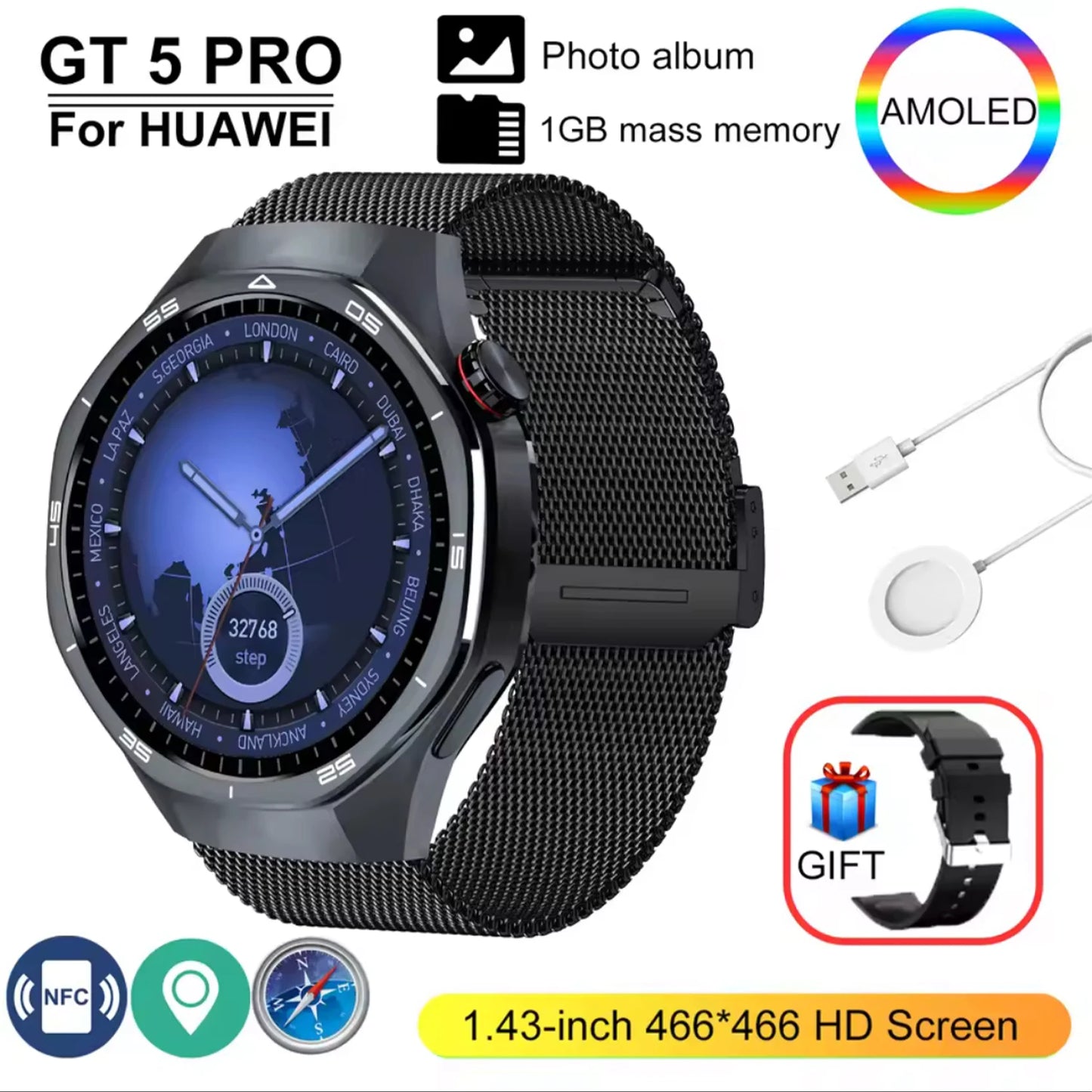 HT32 GT5 Pro – Smartwatch Premium