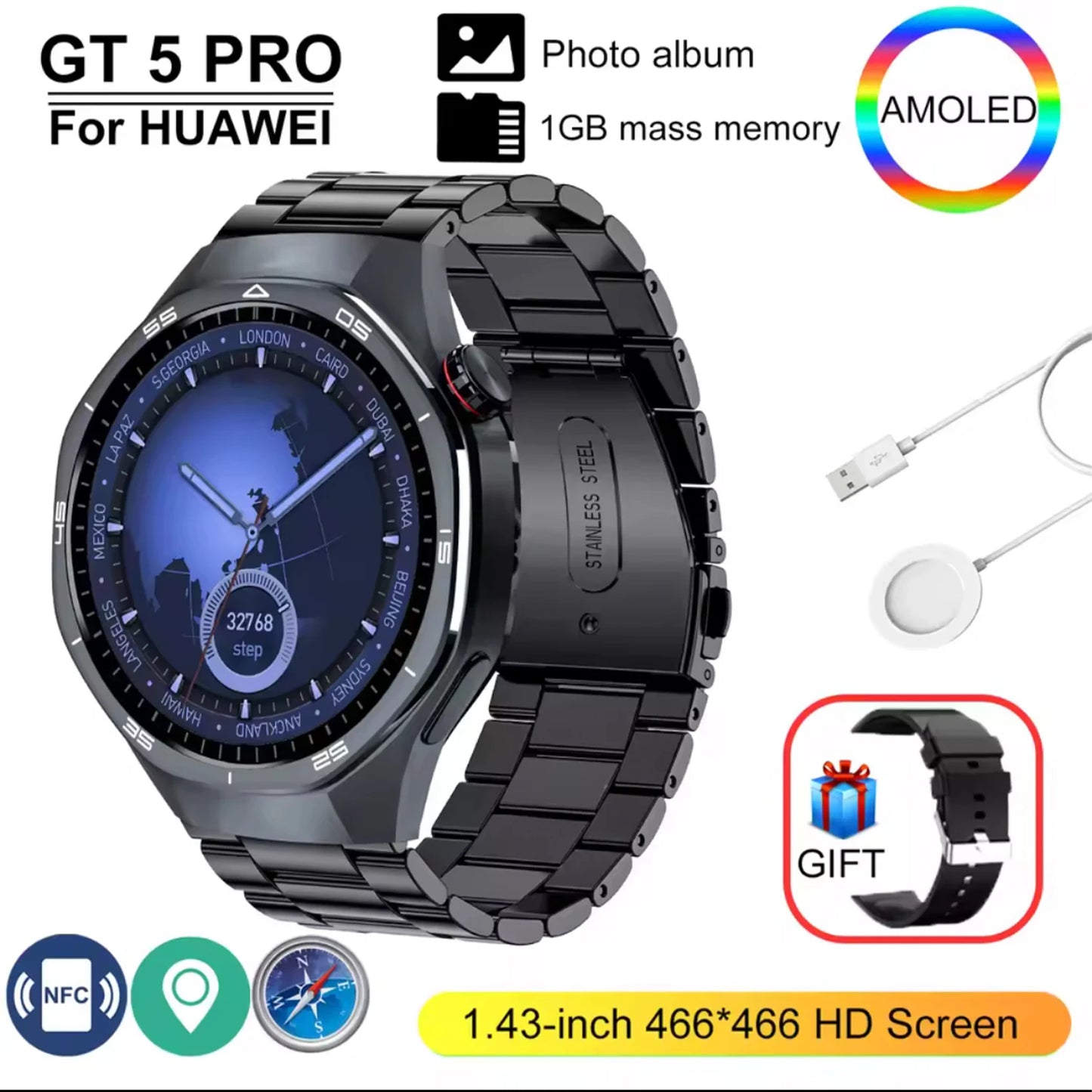 HT32 GT5 Pro – Smartwatch Premium