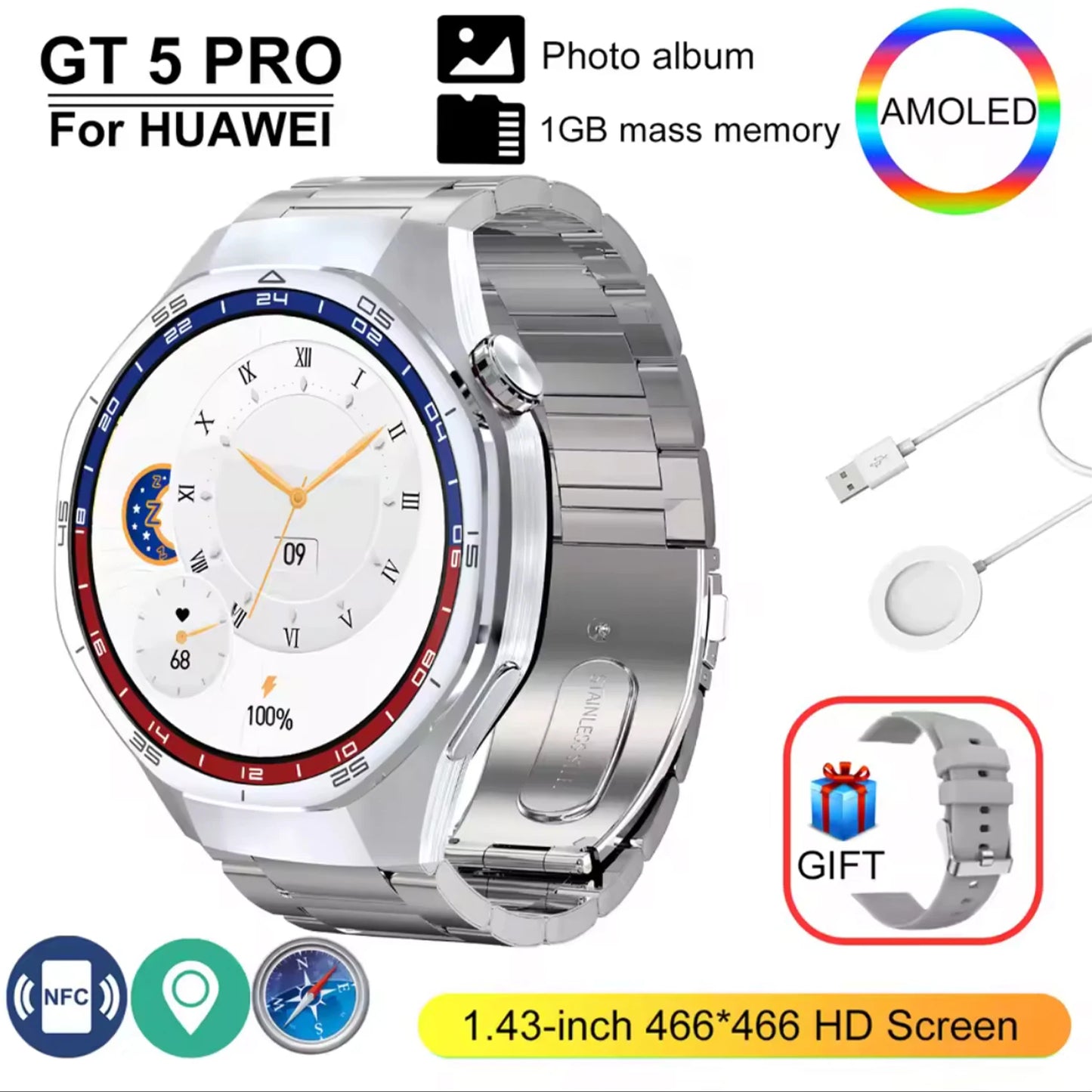 HT32 GT5 Pro – Smartwatch Premium