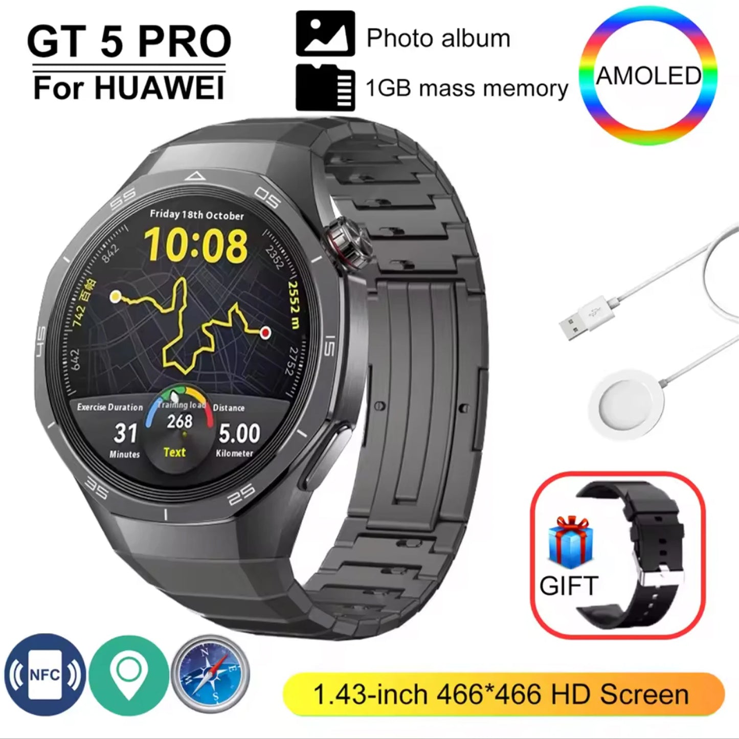 HT32 GT5 Pro – Smartwatch Premium